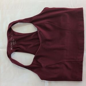 Beyond Yoga Powerbeyond Intensity Racerback Cropped Tank Top Merlot XS